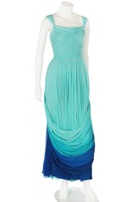 Lot 388 - A Jean Dessès draped chiffon evening gown, 'Silhouette' collection, Spring-Summer 1951