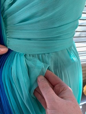 Lot 388 - A Jean Dessès draped chiffon evening gown, 'Silhouette' collection, Spring-Summer 1951