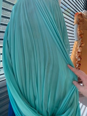 Lot 388 - A Jean Dessès draped chiffon evening gown, 'Silhouette' collection, Spring-Summer 1951
