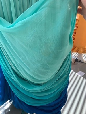 Lot 388 - A Jean Dessès draped chiffon evening gown, 'Silhouette' collection, Spring-Summer 1951