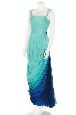 Lot 388 - A Jean Dessès draped chiffon evening gown, 'Silhouette' collection, Spring-Summer 1951