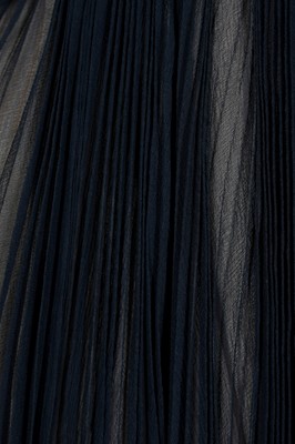 Lot 371 - A Lucien Lelong black couture chiffon evening gown, mid 1940s