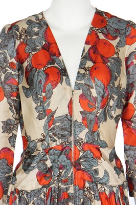 Lot 137 - A Jean Varon gown of printed Tricel foulard, Spring-Summer 1975