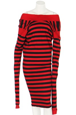 Lot 183 - A BodyMap striped cotton dress, probably 'Cat in the Hat...' AW 1984