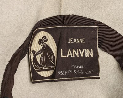 Lot 134 - An unusual Jeanne Lanvin grey felt hat, early...