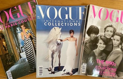 Lot 239 - A complete run of British Vogue, 1990-99