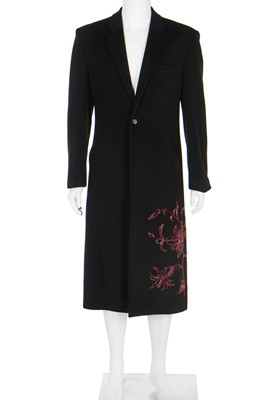 Lot 467 - An Alexander McQueen man's black cashmere coat, 'Joan' collection, Autumn-Winter 1998-99