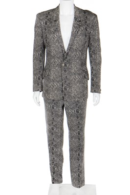 Lot 246 - A rare Thierry Mugler men's snakeskin-printed wool-crêpe suit, Spring-Summer 1993