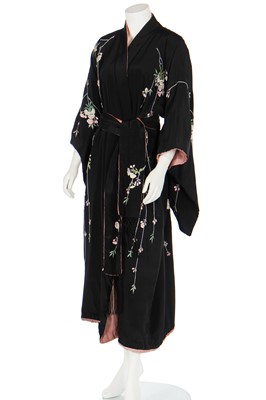 Lot 360 - An embroidered silk kimono, Japanese for the European market, 1920s-30s