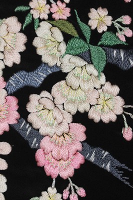 Lot 360 - An embroidered silk kimono, Japanese for the European market, 1920s-30s