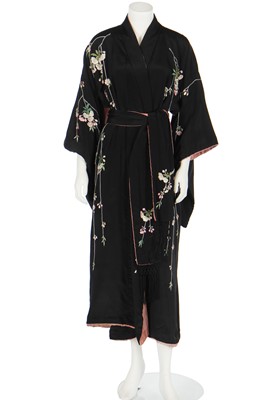 Lot 360 - An embroidered silk kimono, Japanese for the European market, 1920s-30s