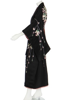 Lot 360 - An embroidered silk kimono, Japanese for the European market, 1920s-30s