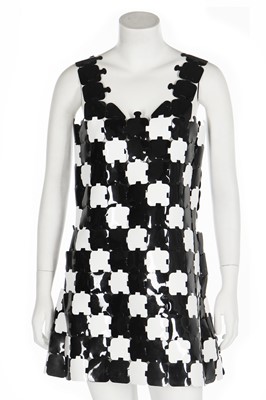 Lot 428 - A rare Pierre Bory of Paris vinyl puzzle-piece 'K' dress, circa 1970