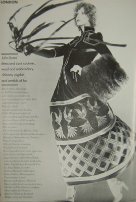 Lot 166 - A good John Bates printed wool kaftan/dress, Autumn-Winter 1974-75