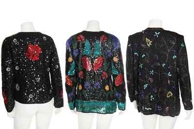 Lot 157 - Six beaded and sequinned jackets, 1980s
