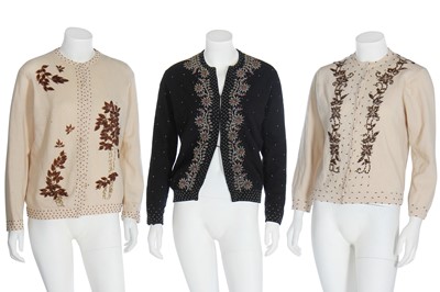 Lot 192 - Six beaded cardigans, 1960s