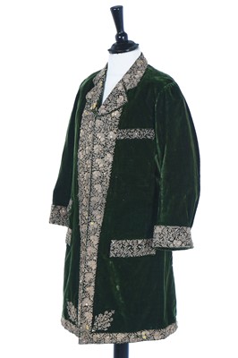 Lot 283 - A young man's embroidered velvet court coat, Indian, circa 1900