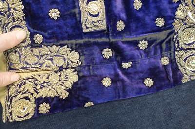 Lot 281 - A boy's embroidered velvet waistcoat, Indian, late 19th century