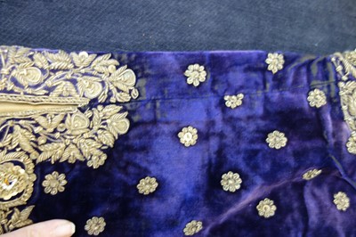 Lot 281 - A boy's embroidered velvet waistcoat, Indian, late 19th century