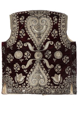 Lot 278 - A fine embroidered man's waistcoat, Indian, late 19th century