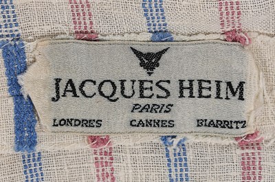 Lot 143 - A rare Jacques Heim couture beach ensemble,...