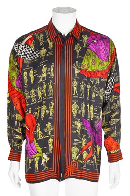 Lot 84 - A Gianni Versace men's printed silk shirt, circa 1992