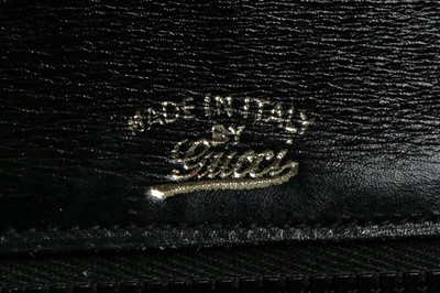Lot 2 - A Gucci black crocodile handbag, 1960s