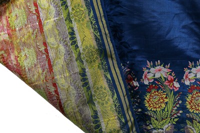 Lot 262 - A Spitalfields royal-blue silk shawl, 1820-30