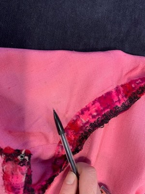 Lot 8 - A Chanel couture shocking-pink tweed suit, Spring-Summer 1966