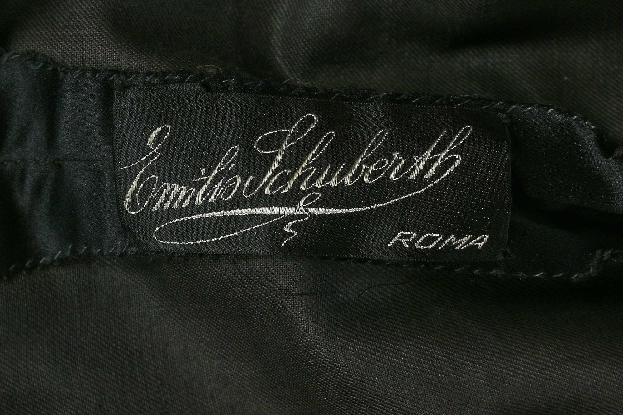 Lot 80 - An Emilio Schuberth couture black satin