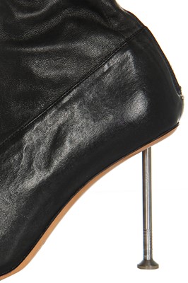 Lot 59 - A pair of Martin Margiela black leather boots, Autumn-Winter 2008-09