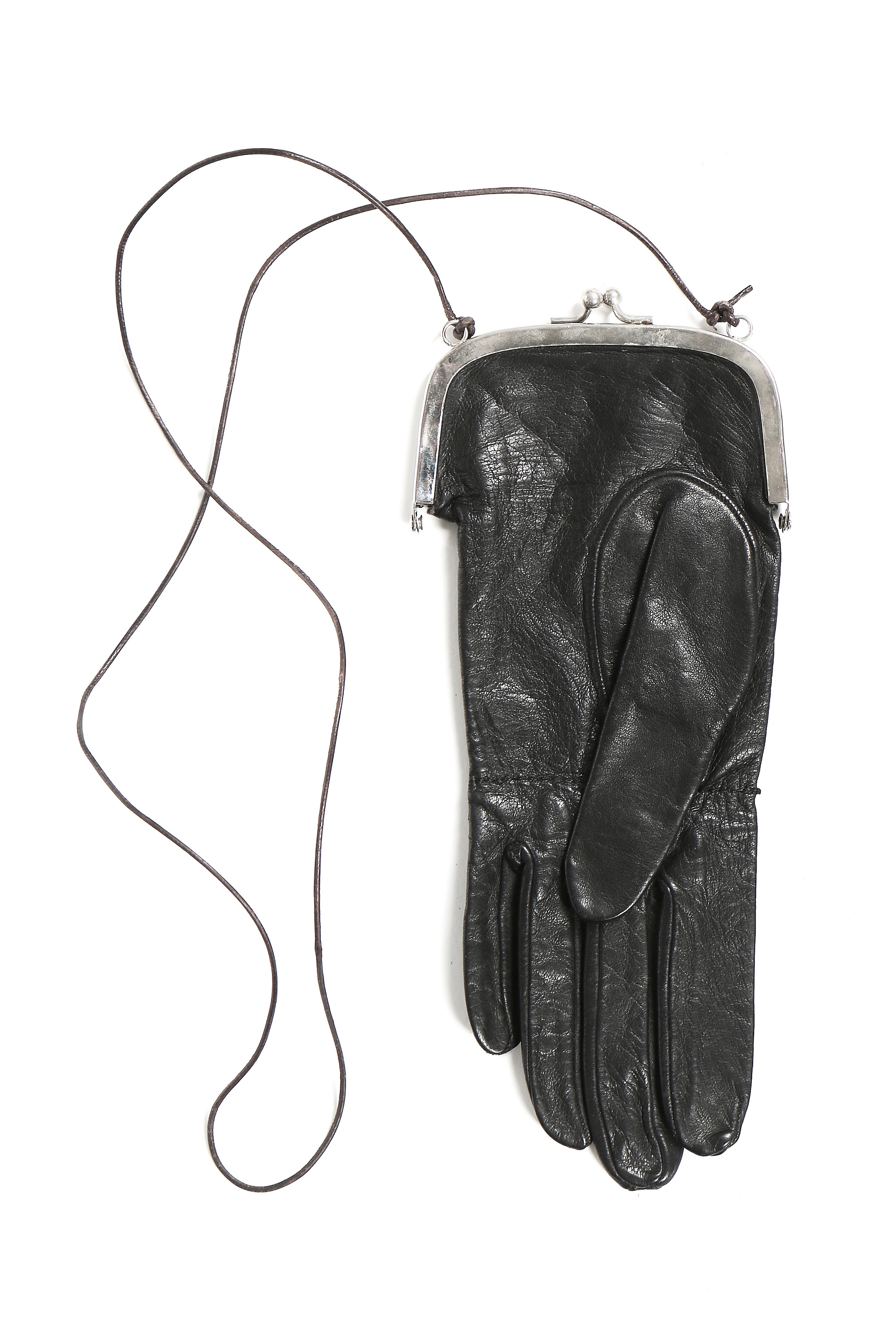 Lot 192 - A Martin Margiela black leather 'glove'