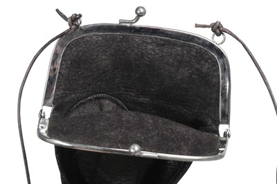 Lot 192 - A Martin Margiela black leather 'glove' purse, Spring-Summer 1999