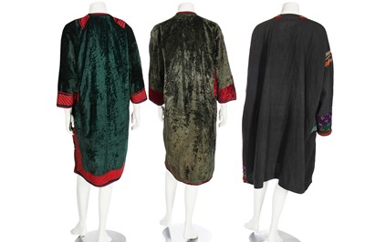 Lot 289 - Three embroidered chapans, Central Asian, 20th century
