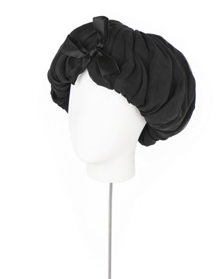 Lot 150 - A Balenciaga couture turban-like hat, late...