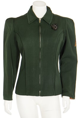 Lot 203 - A good forest-green gabardine ski jacket, 1940s