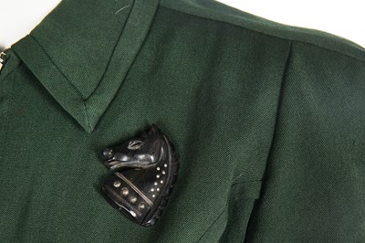 Lot 203 - A good forest-green gabardine ski jacket, 1940s