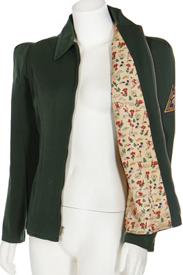 Lot 203 - A good forest-green gabardine ski jacket, 1940s