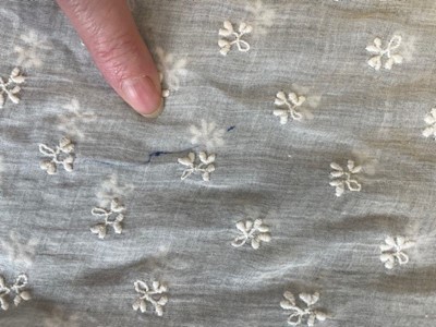 Lot 43 - An embroidered muslin gown, English, circa 1805