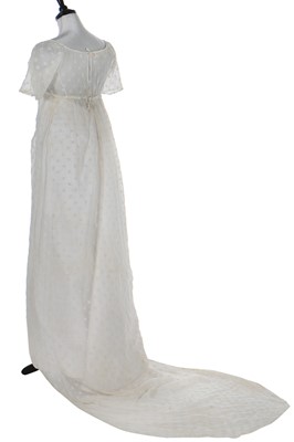 Lot 43 - An embroidered muslin gown, English, circa 1805
