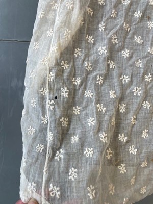 Lot 43 - An embroidered muslin gown, English, circa 1805