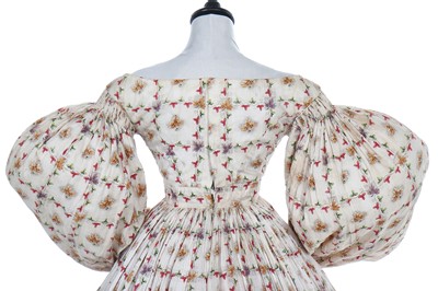 Lot 243 - A printed cotton summer dress, English, circa 1835