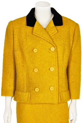 Lot 198 - A Balenciaga couture yellow tweed suit, circa 1959