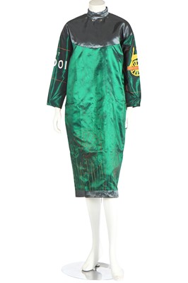 Lot 145 - A rare Willie Brown painted rayon dress, 1980