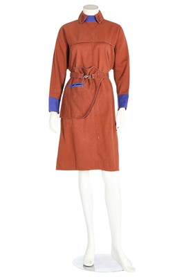 Lot 146 - A Willie Brown cotton drill dress, 1980