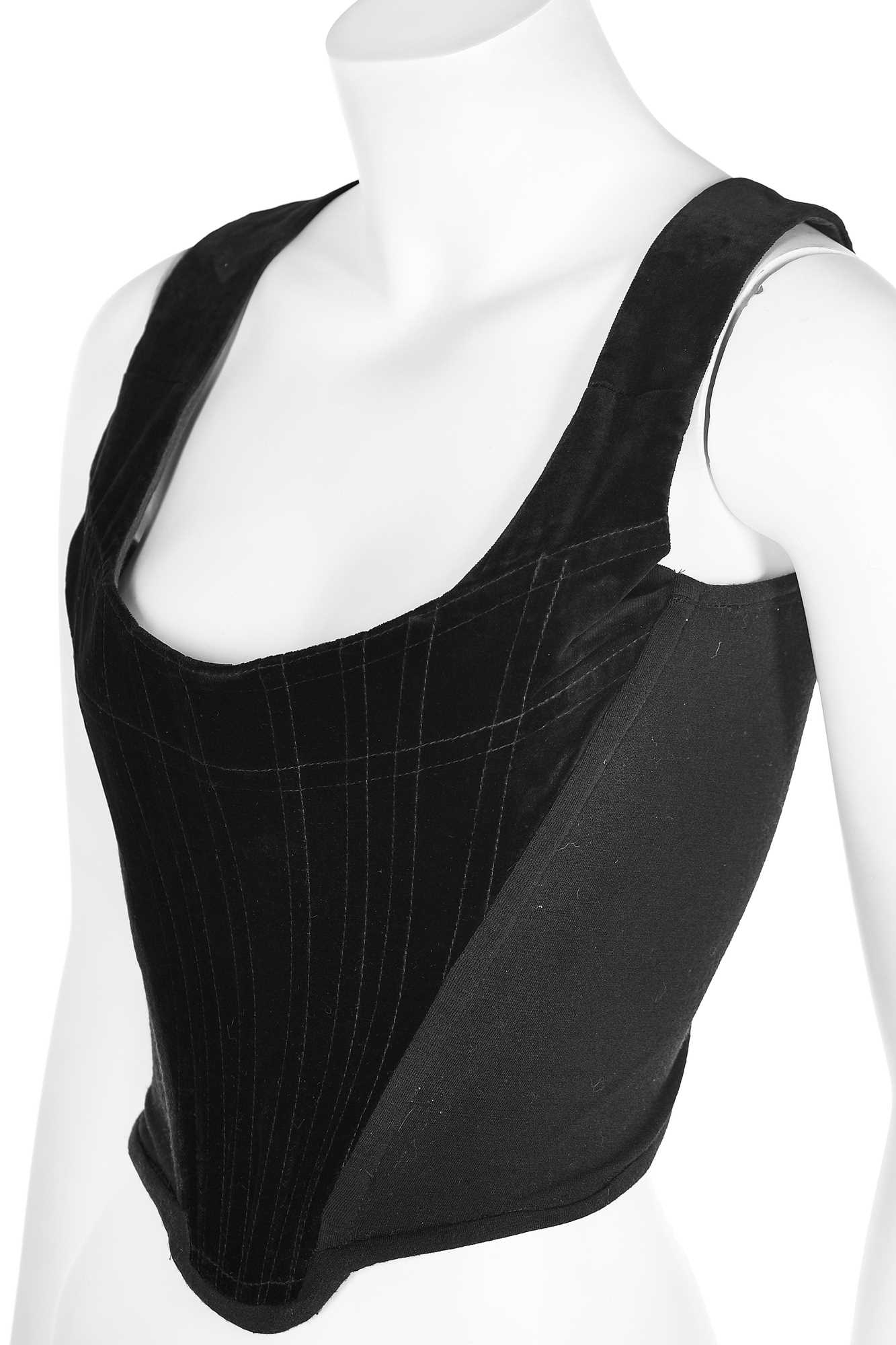 Lot 111 - A Vivienne Westwood black velvet corset