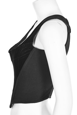 Lot 111 - A Vivienne Westwood black velvet corset, late 1980s-early 1990s