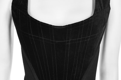 Lot 111 - A Vivienne Westwood black velvet corset, late 1980s-early 1990s