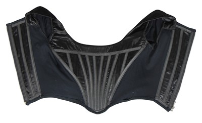 Lot 113 - A Vivienne Westwood black velvet sleeved corset, 1990s