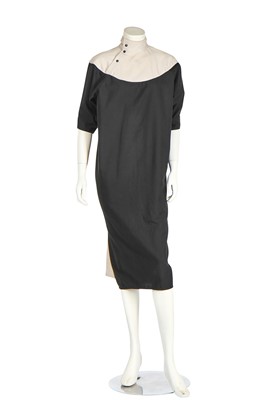 Lot 151 - An early Willie Brown black cotton 'Tail Dress', 1979